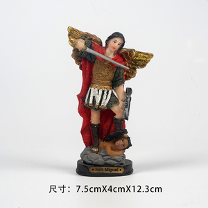 Estatua de Resina Pintada a Mano de 12 Pulgadas, Ecológica y Personalizada, de la Sagrada Familia, Natividad, Ángel <span class=keywords><strong>Gabriel</strong></span>, Arte Religioso Navideño para el Hogar - Product Image 4