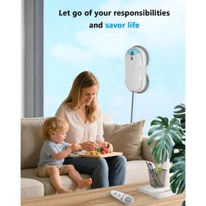 Robot de nettoyage de vitres intelligent avec pulvérisation ultrasonique, réservoir de 85 ml, détection automatique des bords pour les fenêtres en verre - Product Image 2