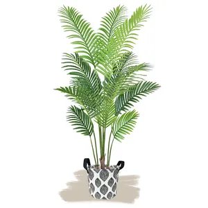 Hot sales 140-180cm Palm Tree Artificial Tree Plant potted Plastic Leaf and Ornamental faux tree for Home decor Office