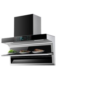 Campana extractora de humo inteligente para electrodomésticos de <span class=keywords><strong>cocina</strong></span>, campana extractora de humo de doble succión montada en la pared de inducción de ondas - Product Image 1