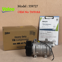 Compresseur de climatisation Valeo TM21 authentique non remanufacturé, Référence OE : T67018A, Corps principal 12V 7PK 127mm, Pièce de rechange pour engins de construction