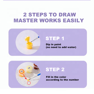 Lukisan cat air anak kustom DIY dengan nomor Kit - Product Image 4