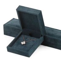 Boîte à bijoux en velours avec logo personnalisé pour bague de fiançailles cadeau de luxe