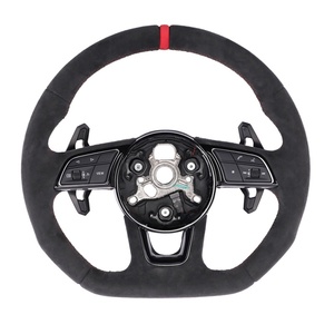 Volant sport en cuir pour <span class=keywords><strong>Audi</strong></span> TT S4 RS5/RS3 R8/Q5 S5 B9 8v B8 S3 A7/A5/A4 C7 A3 Q3 A6 C6 A8 - Product Image 4