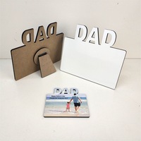 Venta al por mayor de alta calidad sublimación papá marco Mdf Marco en blanco para la sublimación regalo de Navidad personalizado Foto imagen logo