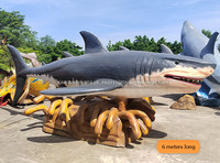 Modèle de requin réaliste animatronique requin blanc avec mouvements et sons personnalisé en usine