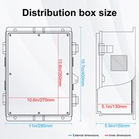 Boîtier de distribution d'alimentation ABS avec plaque de montage pour routeur, équipement industriel et protection de projets électroniques
