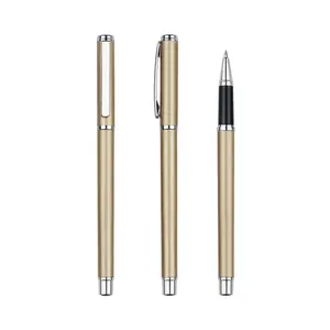 Retractable Metal Ballpoint Pens Office School Promotional Rolling Ball Pens With Custom Logo