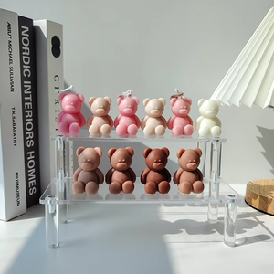 <span class=keywords><strong>Moule</strong></span> en <span class=keywords><strong>silicone</strong></span> en gros pour bougies d'aromathérapie en forme d'ours 3D mignon assis, <span class=keywords><strong>moule</strong></span> DIY fait main pour bougies, plâtre et savon en forme d'ours de dessin animé - Product Image 4
