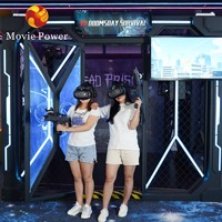 Simulateur de tir multijoueur 9D VR pour 4 joueurs avec garantie d'un an, prise en charge de la langue espagnole, jeux Zombie Park & Horror Battle