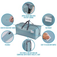 Sacs de déménagement pour literie extra-larges et robustes, type à roulettes, avec fermeture éclair et poignées, réutilisables, imperméables, couleurs personnalisables, grande capacité