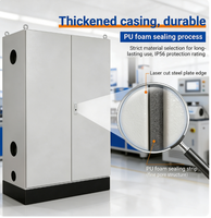 Armoire de distribution électrique en acier vide, boîtier électrique industriel, contrôle de fréquence variable basé sur PLC, IP32