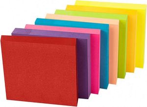 Bright Fluorescent Sticky Notes-8-Pack Self-Adhesive <b>Memo</b> <b>Pads</b> for Gift Reminder Marking & Office Organization - Product Image 3
