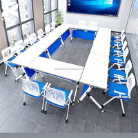 Table de conférence pliable modulaire moderne pour les écoles et les hôpitaux, mobilier de bureau commercial