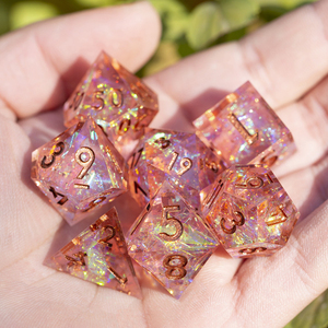 Juego de dados MINI PLANET DND, dados de resina poliédrica de colores hechos a mano con bordes afilados para juegos TRPG, juego de dados DND personalizados y D6 D20 - Product Image 4