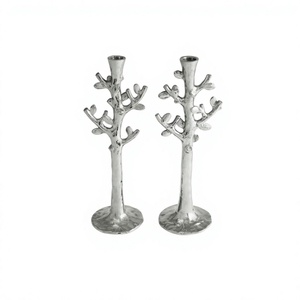Hot Selling Silver Aluminium <b>Candle</b> Holder Modern Design Long <b>Candle</b> Holder for Home Living Room Bed Room & Office Decor - Product Image 1