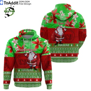 Sweat à capuche pour homme Aloha Hawaii Mele Kalikimaka avec motif drôle d'impression du <span class=keywords><strong>Père</strong></span> <span class=keywords><strong>Noël</strong></span> Cadeau <span class=keywords><strong>de</strong></span> <span class=keywords><strong>Noël</strong></span> personnalisé ODM - Product Image 4