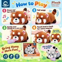 Ours en peluche interactifs en gros pour importateurs, fournisseur de jouets électroniques en peluche pour apaiser les bébés, pour les magasins de jouets en ligne