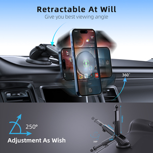 Cruscotto 15W ricarica rapida porta telefono cellulare Wireless caricatore magnetico porta telefono con supporto caricabatteria per auto - Product Image 3