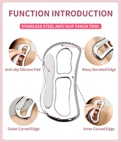 Outil de massage ergonomique antidérapant pour fascia, grattoir IASTM pour la relaxation musculaire, soulagement des douleurs au cou, au dos et aux jambes, outil de massage pour thérapeute