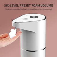 Distributeur de savon liquide moussant électrique USB mural sans contact pour extérieur et hôtel, avec verrouillage et bouteille personnalisable