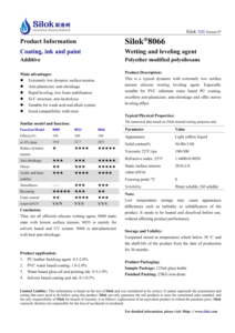 Silok 8066 Feuchtigkeitsregulier- und Nivelliermittel, Polyether-Silikon für wasserbasierte PU-, PVC-Beschichtungen und Tinten - Product Image 2