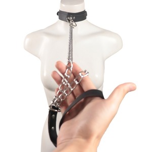 Collier en métal sexy pour femmes avec masque, collier en cuir d'<span class=keywords><strong>esclave</strong></span>, chaîne BDSM, collier de bondage, accessoires de jouets sexuels pour adultes - Product Image 5