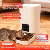 Distributeur automatique intelligent pour animaux de compagnie, haute capacité, équipé d'une caméra, avec reconnaissance d'image et interaction via application Wi-Fi pour chats et chiens