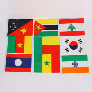 Juego de banderas del mundo, 12 piezas, forma rectangular de poliéster para decoraciones y eventos - Product Image 3