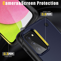 Accessoires de luxe pour téléphone avec support, coque de téléphone mate antichoc pour Samsung Galaxy A03s A13 5G