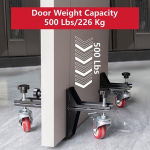 Chariot à roulettes pour porte JH-Mech, chariot à roulettes pour porte robuste amélioré en 2 pièces avec roues, outil de montage de porte - Product Image 2