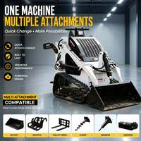 Minipala cingolata compatta All-Terrain T360 con capacità di 200 kg, azionamento idraulico, per uso forestale e agricolo