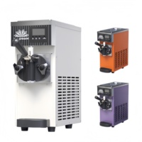 Nieuwe CE-gecertificeerde 3-smaken melk & fruit soft serve ijsmachine, commercieel, 20L/u, hoge productiviteit, desktopmodel