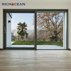 Portes coulissantes RICHOCEAN <span class=keywords><strong>sur</strong></span> <span class=keywords><strong>mesure</strong></span> en aluminium avec double vitrage Low-e pour maison, patio et balcon, résistantes aux impacts d'ouragan - Product Image 3
