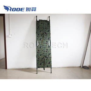 Camilla Táctica de Campo Plegable de Aluminio de 2/4 Tubos Cuadrados, Color Verde Oscuro Camuflaje - Product Image 2