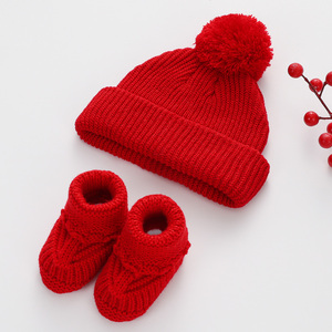 Conjunto de Gorro de Punto y <span class=keywords><strong>Calcetines</strong></span> de Bebé de 0 a 12 Meses al por Mayor, <span class=keywords><strong>Calcetines</strong></span> de Invierno Cálidos, Transpirables, Antibacterianos y Antideslizantes - Product Image 4