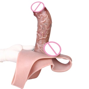 6 Inch <b>Dildo</b> Sleeve Strap on <b>Dildo</b> Pants for Men Silicone Harness Hollow <b>Dildo</b> Pants with Hole - Product Image 4