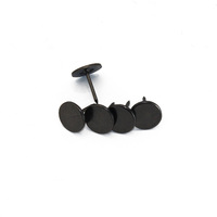 Pointes de rembourrage à tête plate punaises de meubles en forme de dôme noir têtes de clous décoratives pour boîte en bois et meubles