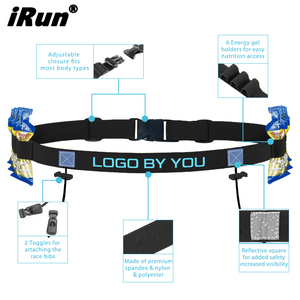 Ceinture de numéro de course réglable en tissu élastique avec impression par sublimation personnalisée, dégradé de couleurs, logo personnalisé, marathon, triathlon, <span class=keywords><strong>IRun</strong></span> - Product Image 2