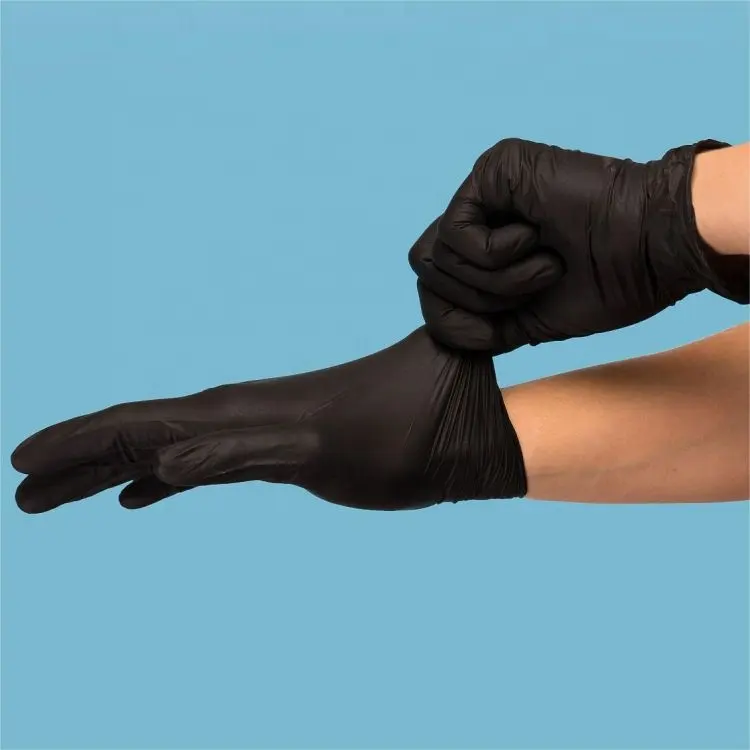 Sarung tangan kerja kualitas tinggi sarung tangan hitam grosir GMC untuk pelindung diri sarung tangan nitril