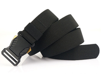 Ceinture de chasse et de randonnée sans trous, extensible, élastique, fabricant, boucle tactique en alliage sportif, libération rapide, ceinture en nylon de marque