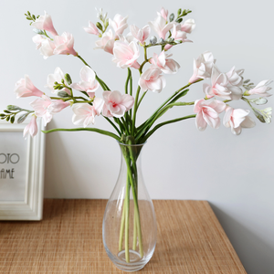 Flores de Fresia Artificiales de Alta Gama, 2 Ramas, Tacto Natural, Fresia <span class=keywords><strong>Refracta</strong></span> para Decoración de Interiores, Sala de Estar, Hogar y Bodas - Product Image 3