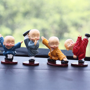 2022 in Car Cute, Four Little Monks <strong>Buddha</strong> <strong>Ornaments</strong> Car Interior Decorations Specification Crystal Base Not Swing/ - Product Image 2
