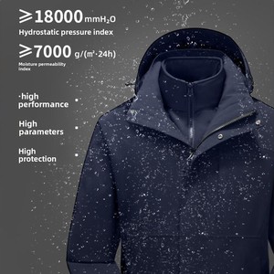 Blouson Bomber Unisexe <span class=keywords><strong>à</strong></span> Capuche Imprimé Personnalisé Imperméable pour Automne Hiver, Vêtement <span class=keywords><strong>de</strong></span> Travail Chaud avec Doublure Polaire, Vêtement d'Extérieur pour l'Alpinisme - Product Image 3