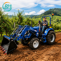 Tracteur agricole compact 4x4 diesel, directement de l'usine, avec chargeur frontal pour l'agriculture