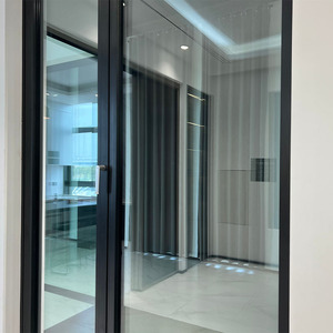 Grand cadre moderne personnalisé en aluminium pour l'extérieur des baies vitrées fixes et des fenêtres en arc avec balançoire Style ouvert Matériau en alliage durable - Product Image 1
