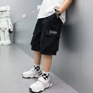 Shorts d'été fins pour garçons, style coréen, coupe ample, protection UV, revêtement PU, taille mi-haute, fermeture à ceinture en caoutchouc, pour collégiens et lycéens - Product Image 3