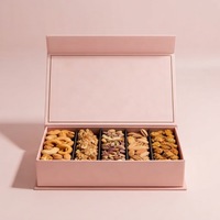 Boîte cadeau en gros, écologique, recyclable, en carton rigide pliable de qualité supérieure, personnalisée pour les noix, le chocolat, l'emballage alimentaire