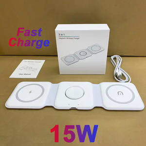 Vendita calda 3 in 1 pieghevole magnetico senza fili stazione di <span class=keywords><strong>ricarica</strong></span> per il telefono cellulare <span class=keywords><strong>ricarica</strong></span> veloce supporto per caricabatterie da tavolo