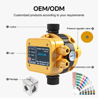 Prix usine faible quantité minimale de commande contrôle de débit redémarrage automatique pompe à eau interrupteur de contrôle de pression avec câble de Circuit et prise UK Europe